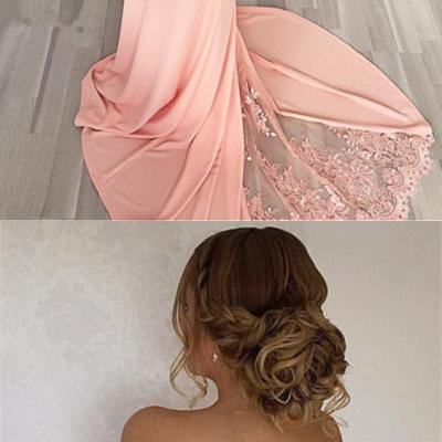 blush pink prom dress,mermaid prom dresses,mermaid evening dress,pink bridesmaid dress,long prom dresses, lace appliques dress