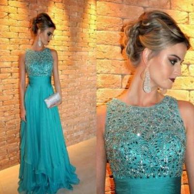 Hunter Long Evening Dresses,Elegant Party Long Special Occasion Lace Crystal Real Pictures Abiye Formal Prom Gowns
