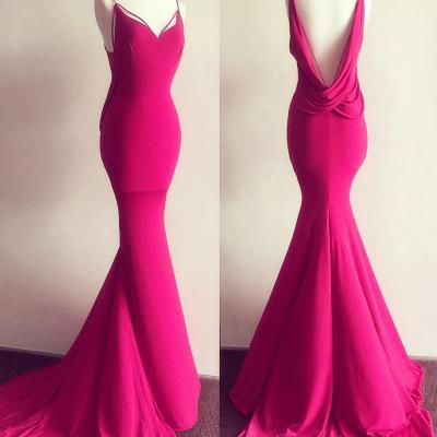 pink prom dress,mermaid prom dress,maxi evening dress,long formal dress,sexy prom gowns