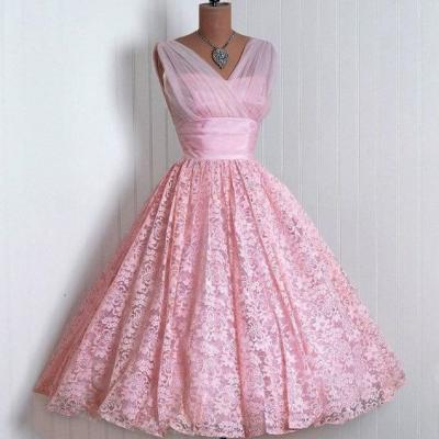 SEXY V-NECK PINK Vintage Homecoming Dress,Vintage Homecoming Dress,Homecoming Dress,Lace Homecoming Dress,Pink Homecoming Dress,Vintage Homecoming Dresses, Lace Homecoming Dresses,girls party dress, sexy prom Dresses,homecoming dress , 2016 cheap short sexy prom dress . 