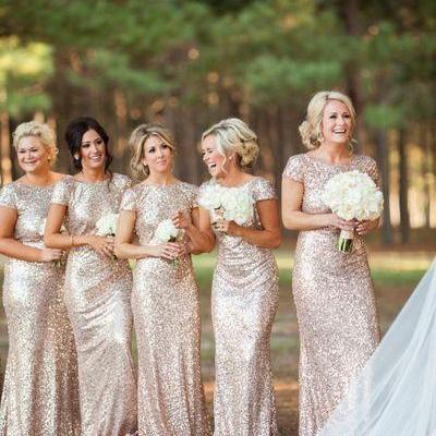 sparkle bridesmaid dress, long bridesmaid dress, sequin bridesmaid dress, champagne gold bridesmaid dress