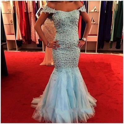 Baby Blue Mermaid Prom Dress,Sequins Bling Prom Dress,Sheer Prom Dress,Formal Dress,Sexy Prom Dress,Party Dress,