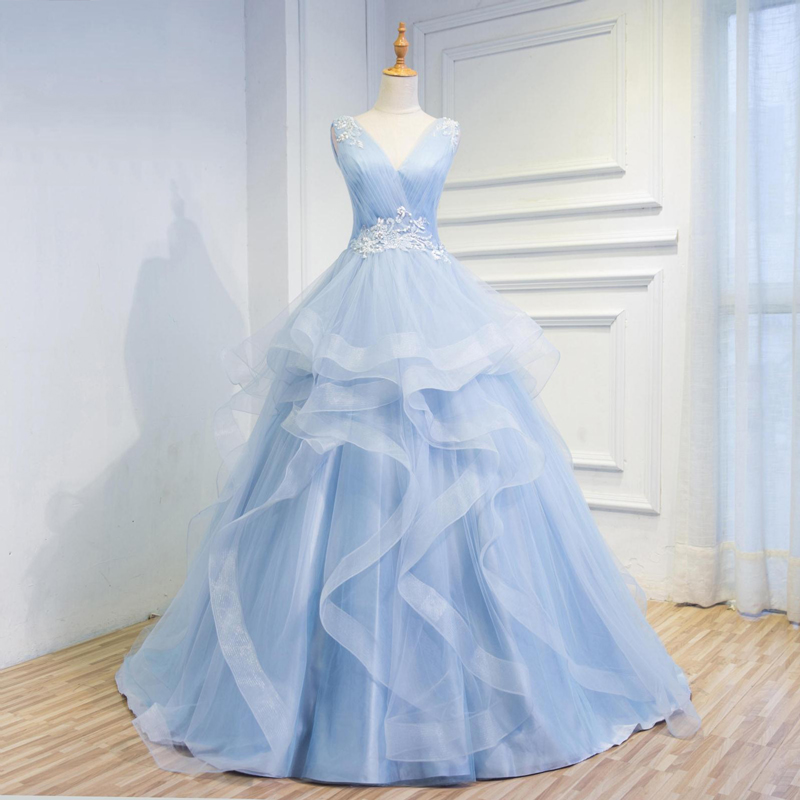 sky blue wedding dresses