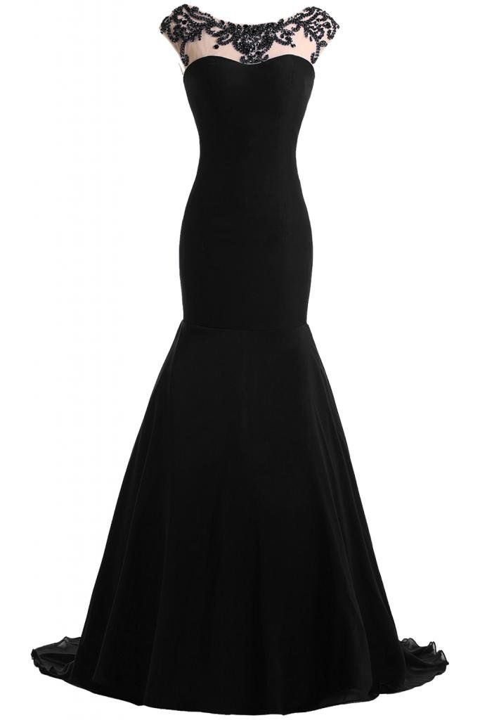 modest black prom dresses