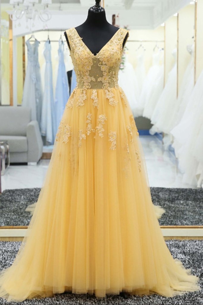 beautiful yellow gowns