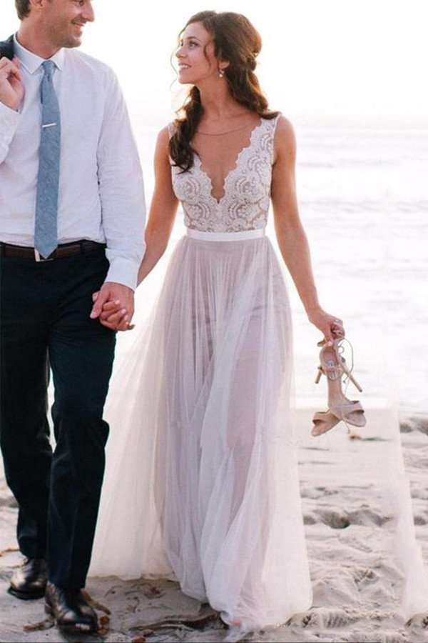 Elegant Wedding Dress Beach Bridal Dresses Coast Wedding Dresses