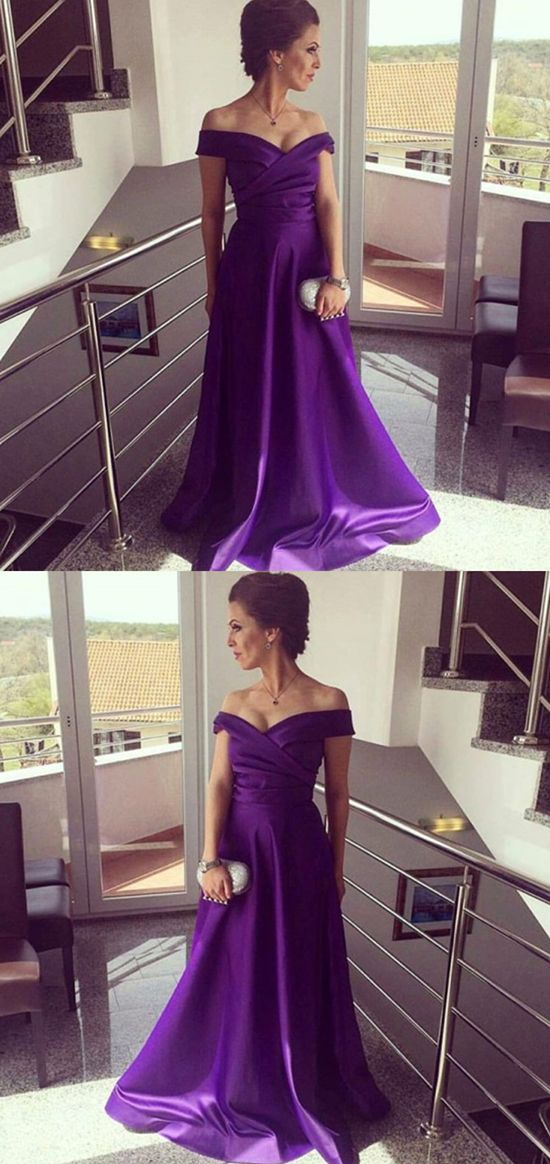 Purple A-Line Prom Dress