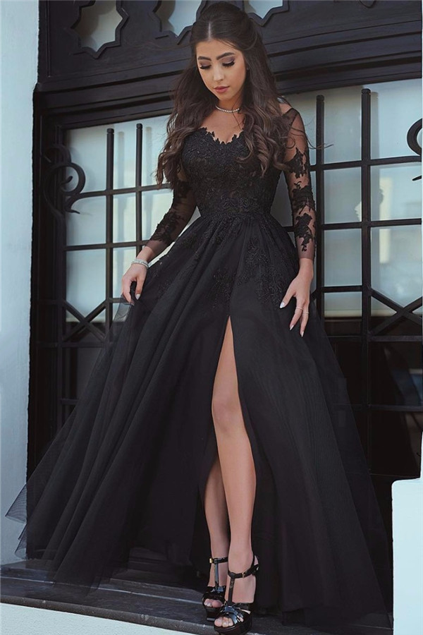 long sleeve formal dresses cheap