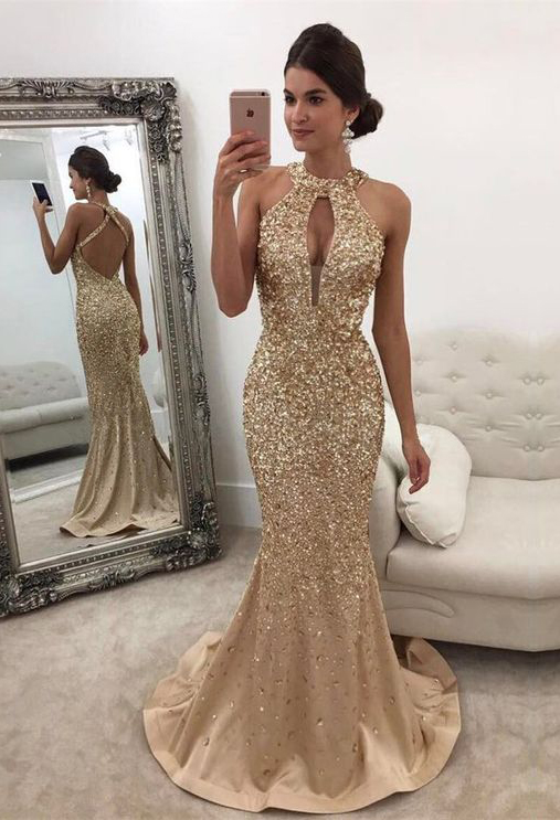 sparkling evening gown