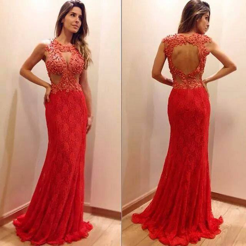 Red Lace Evening Dresses