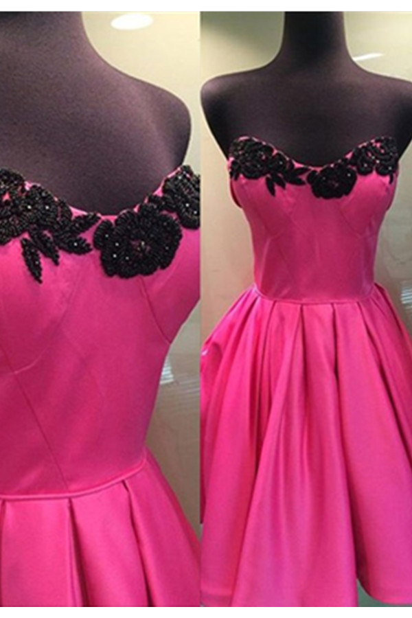 dark pink homecoming dresses