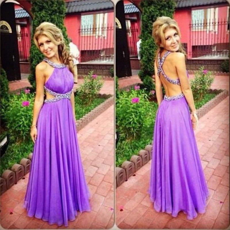 Light Purple Prom Dresses Short Open Back