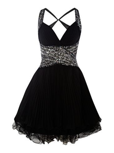 black and bling party dresses