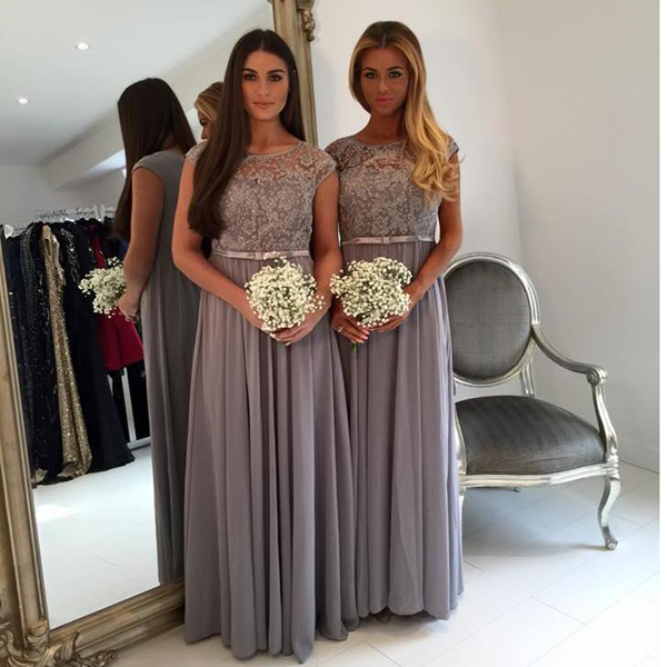 long sleeve silver bridesmaid dresses