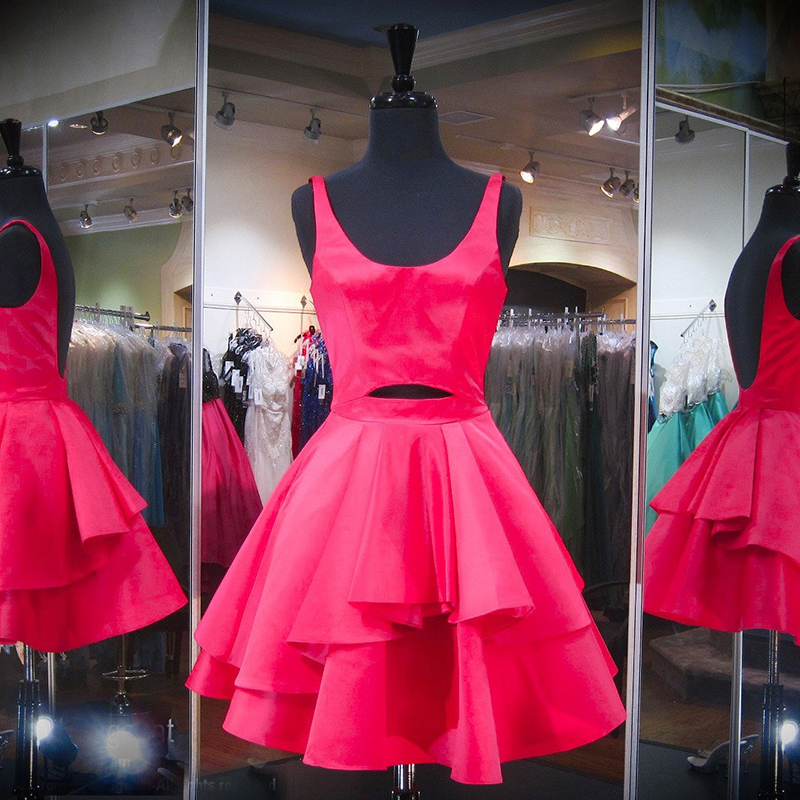 hot pink homecoming dress