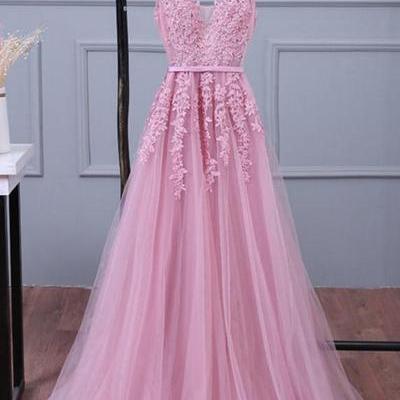Pink Tulle Prom Dresses,lo..