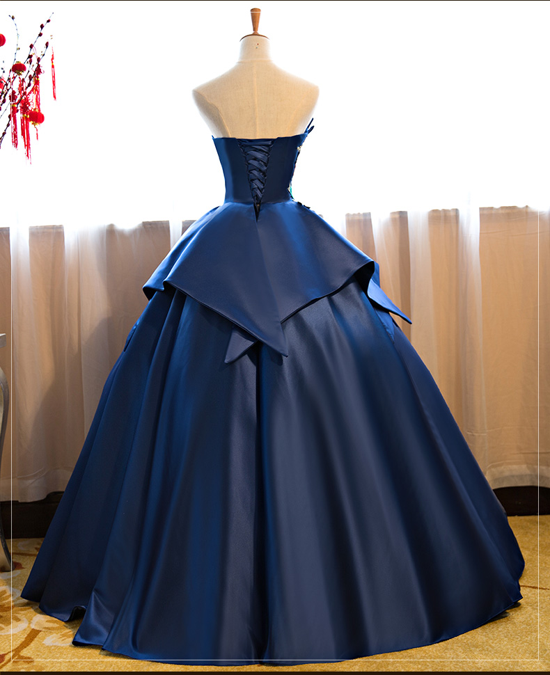 royal blue floor length gown